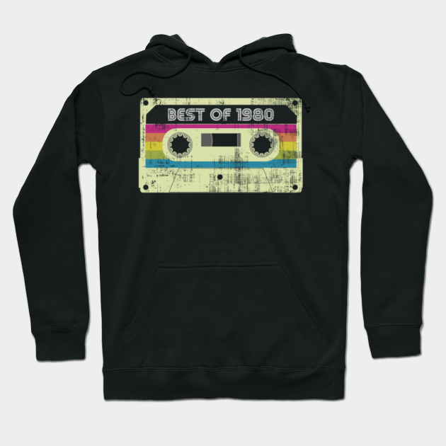 Born in 1980 Best Of 1980 Vintage Cassette 80S Birthday PartyGift Tee Long Sleeve Hoodie Sweatshirt